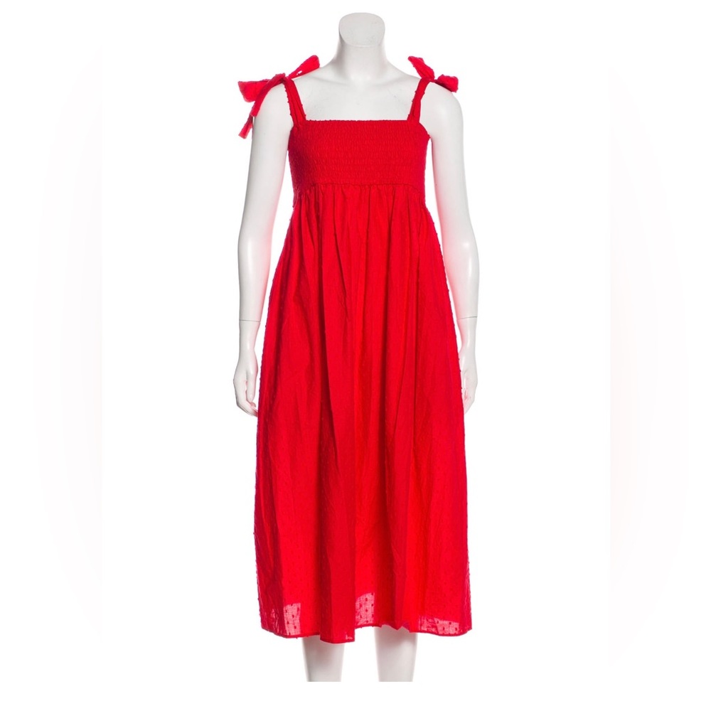 Red Marysia resort swim midi dress